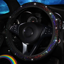 Glitzernde Strass-Radkappe, 15 Zoll, rosa Schneeflocken-Design, rutschfeste Innenausstattung, universell passend für Autos, Sommer kühlend, Winter