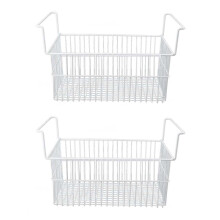 Chest Freezer Organizer Baskets Metal Wire, Freezer Organizer Bins with Easy-Carry Handles for Deep Freezer Storage, Durable Metal Wire Storage Basket