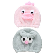 Adorable Cartoon Design Microfiber Cap, Quick-Drying Absorbent Hair Towel For Girls, Lightweight & Comfortable, Ultra-Absorbent, Reduces Split Ends, E