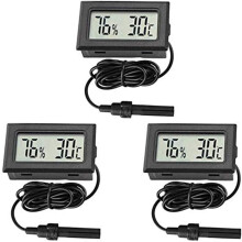 Kompaktes Display-Hygrometer-Thermometer, Temperatur- und Feuchtigkeitsmonitor für Innen- und Außenbereiche mit externer Sonde und schneller
