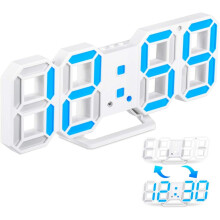Elegante digitale Wanduhr, 3D-LED-Anzeige mit Fernbedienung, einstellbarer Helligkeit, Schlummerfunktion und Speicherfunktion – ideal als Geschenk