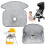 Potty Training Car Seat Protector 2Pack, 15x16, Foldable, Absorbent, Leakproof, NonSlip, Machine Washable, Light Grey 1
