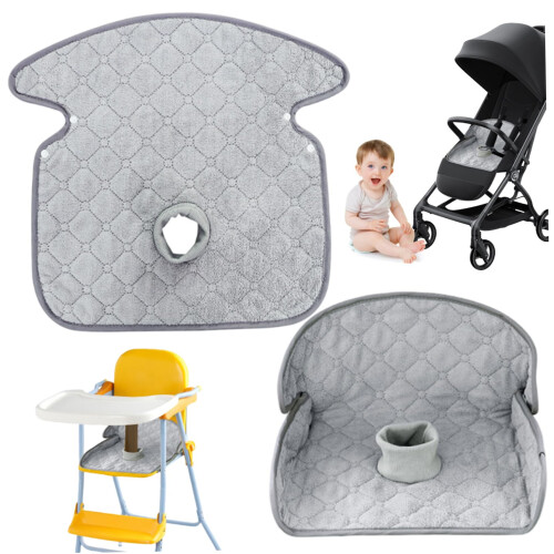 Potty Training Car Seat Protector 2Pack, 15x16, Foldable, Absorbent, Leakproof, NonSlip, Machine Washable, Light Grey