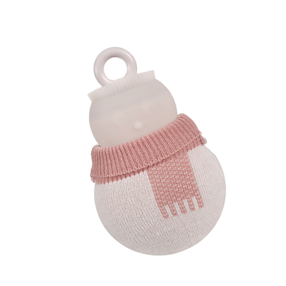 Snowmans Shape Hot Water Bottle With Thickened-Pink small