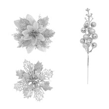 Faisceaux de faux fleurs de Festival, décoration de-Argent