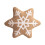 Snowflake Pattern Throw Pillow-light brown hexagon 20cm 1