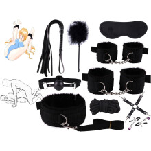 LaSaMee Set of 10 Black Nylon Handcuffs with Adjustable Strap