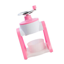 Manual Ice Crusher Portable Handheld Ice Crushing Tool Compact Pink For Home Use Slushies And Cocktails