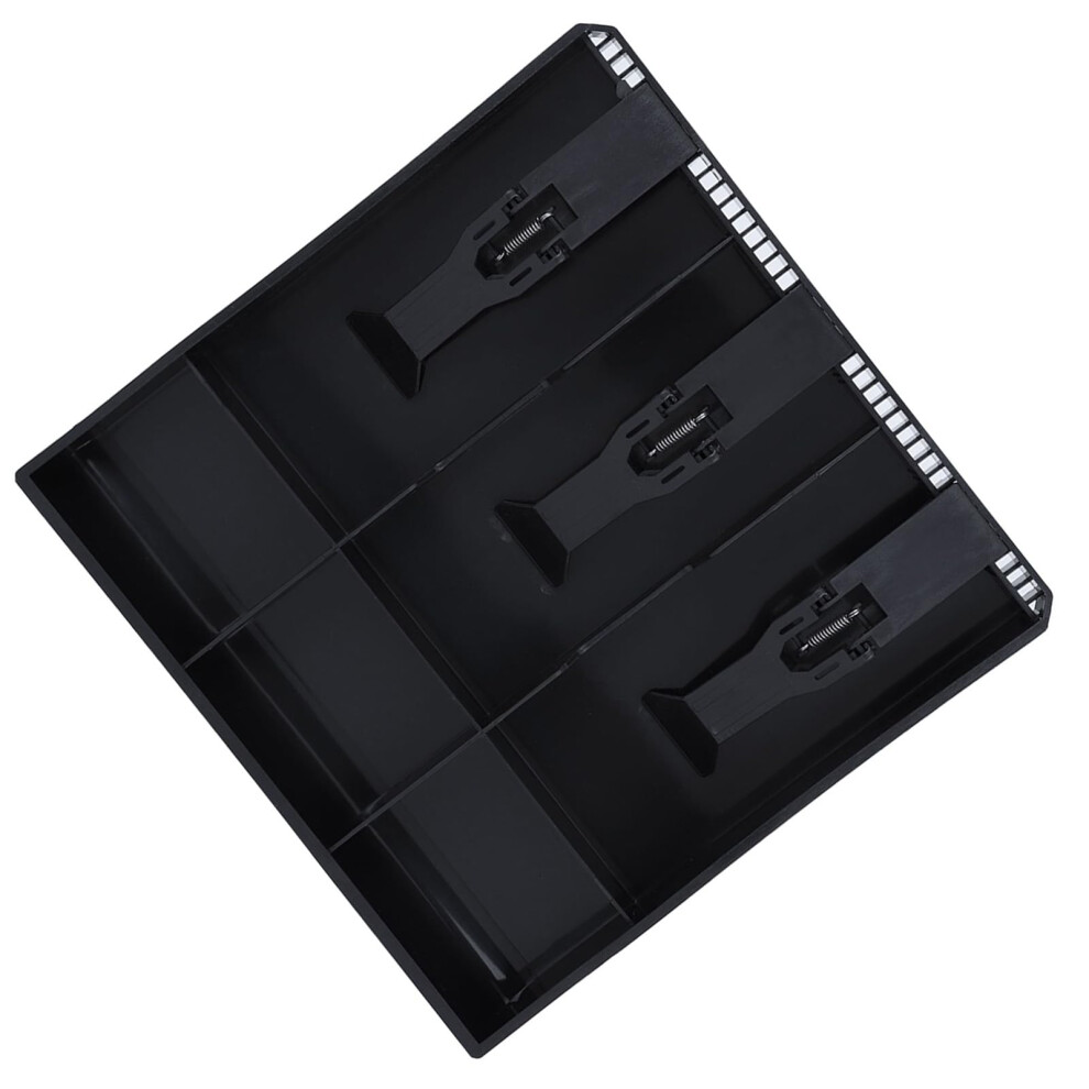 Cash Drawer Replacement Plastic 3 Bills 3 Coins Money Storage Cash Tray Organiser for Cash Registers (Black)-image-OPC-PP6D82W-NEW