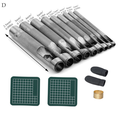 Leather Hole Punching Tool Heavy Duty Round Hole Puncher For-C 2