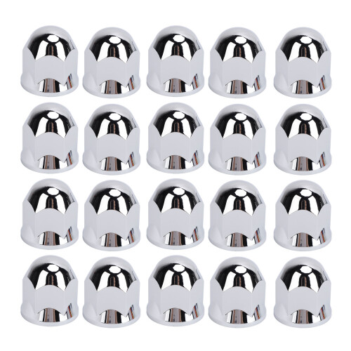 33mm Chrome Lug Nut Covers 20Pcs | Secure Flanged Caps for Trucks & Trailers 2