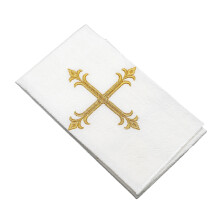 Artisanal Embroidered Cotton Linen Altar-10 character symbol