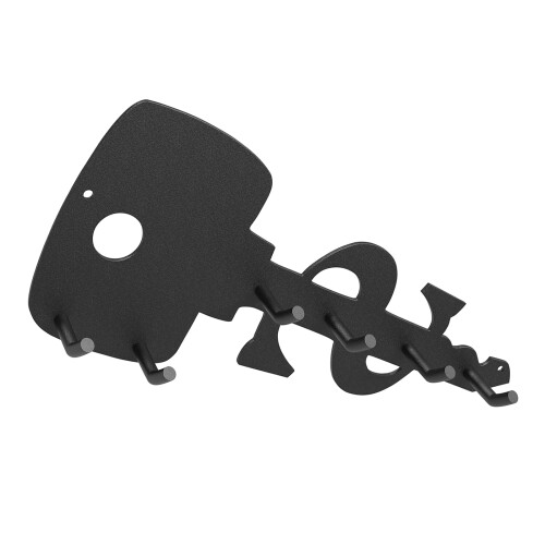 Modern Stainless Steel Wall Hook Key Storage Organiser 6 Hooks