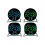 Digital Alarm Clock for Bedroom Desk Clock-Square green light 2