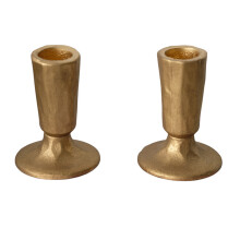 Retro Taper Candle Holders Iron Candlestick-vintage gold