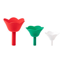 Dishwasher Safe Silicone Funnel 3 Floral Designs Drip Proof