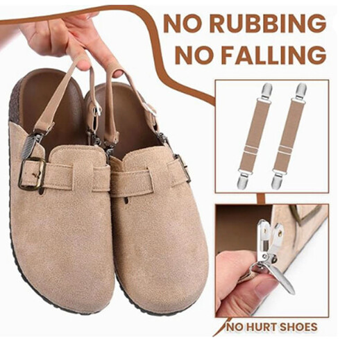 Sandal Adjuster Strap AntiSlip Back Closures-dark brown 2