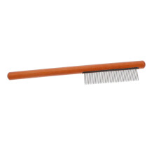 Wooden Pet Hair Removal Comb with Metal Teeth Narrow Pet Comb for Cats and Small Effective Care for Short Hair Hair Loss