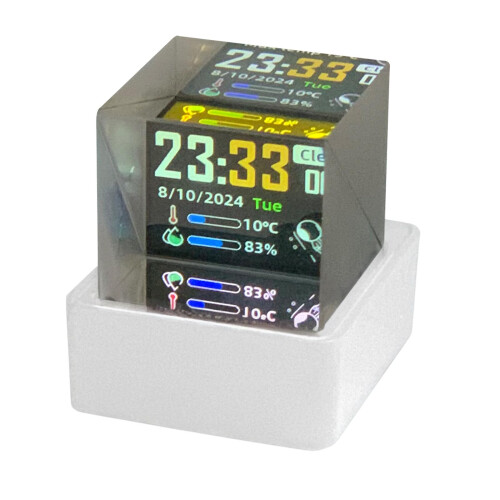 Wireless Desk Clock WiFi Smarts Weather stations Digital-White