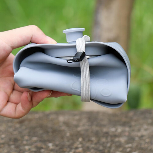 Portable Water Bottle for Dogs, Foldable Water Cup Container Gray B 1