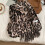 Wintersjaal Damesmode Luipaardontwerp Franjedetails Warme,-Goud 7
