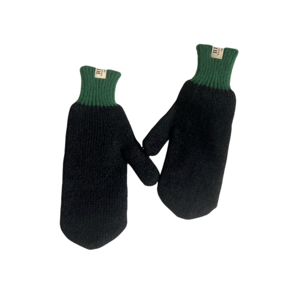 Trendy Warm Warm Gloves Thicken Stylish Mitten Gloves For-Black 7704000732833