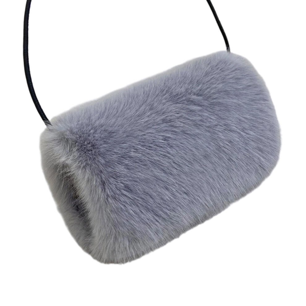 Gray Gentle Plush Gloves Offering Warmth And Hand Pillow
