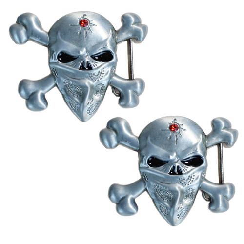 Practical Punk Western Belt Buckle Silver Color Suitable-Silver