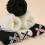 1 paar functionele armwarmers, armhoezen-Wit zwarte strik 3