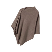 Layering-Schal-Umhänge mit diagonalem Knopf für Damen,-Kamel