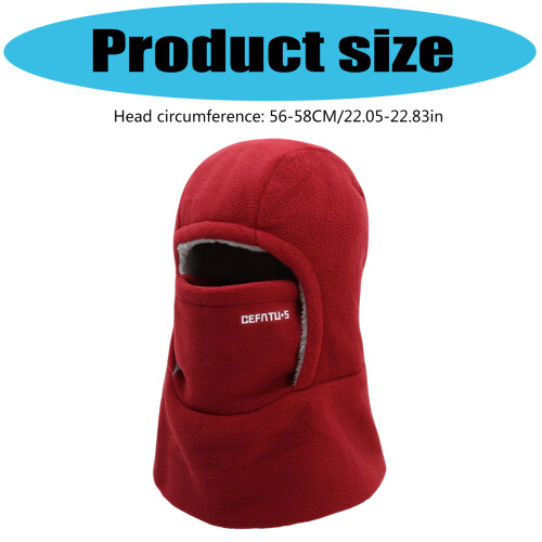 Bequemer Gesichtsmaskenhut, winddichter-Burgund 2