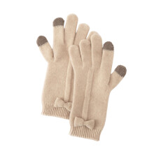 Childrens Insulated Gloves With Plush Fleeces Lining Ages-Beige