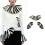 Gothic Layered Masquerades Collar-Schwarz-Weiß-Streifen 2
