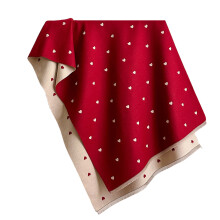 Oversized lange sjaal dubbelzijdige sjaal met hartpatroon-Rood