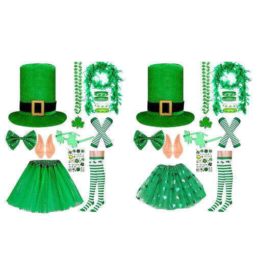 Chapeau Panama vert, couvre-chef décoratif lutin vert,-UN 1
