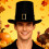 Comfortable Pilgrims Hat Warm Top Hat for-Black with gold b 2