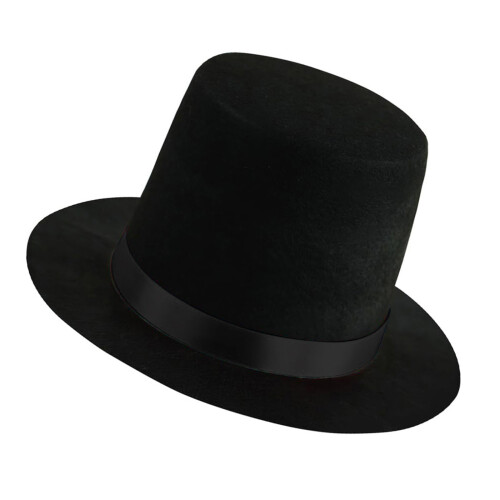 Adjustable Magicians Hat Stage Performances-black black ribbon