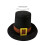 Classical Wool Pilgrims Hat Costume Props-Black brown with gd 2