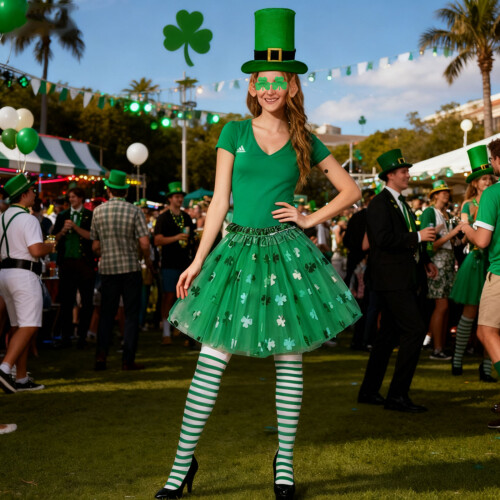 Shamrock Homburg Zylinderhut Irish Stocking Stilvoller-B 2