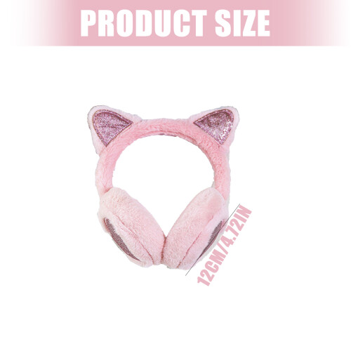 Collapsible Thermally Ear Covers Soft Plush Ear-Black 2