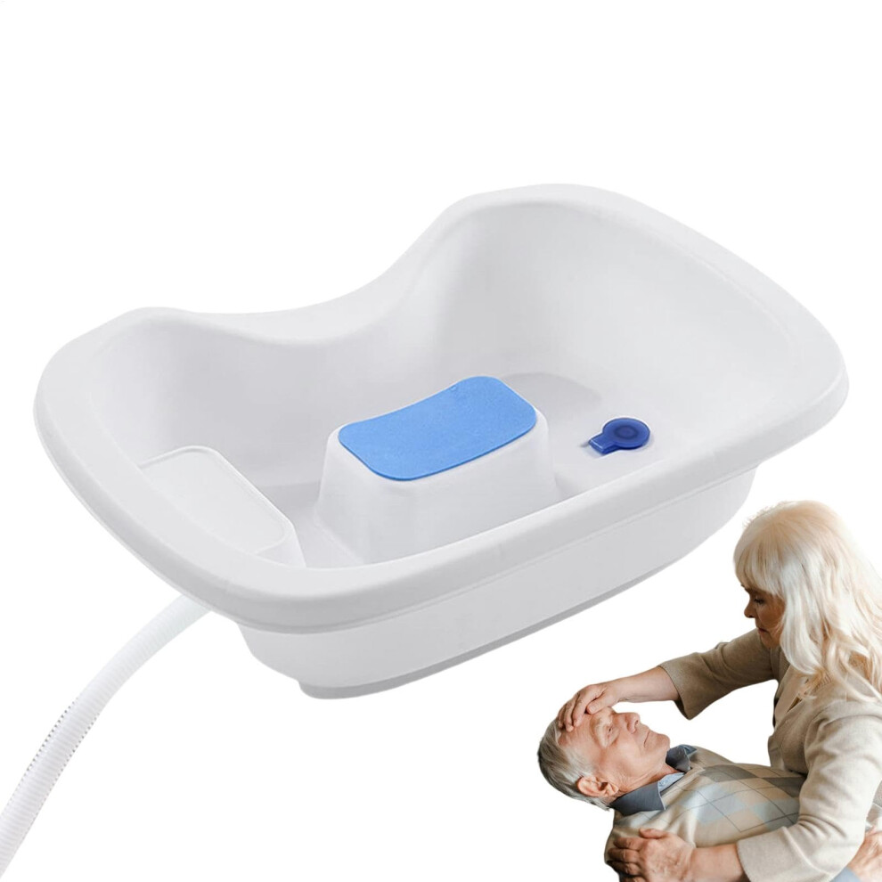 Hair Wash Tub Ergonomic Neck Support Station Shampoo Bowl Basin For Disabled Kids Home Use