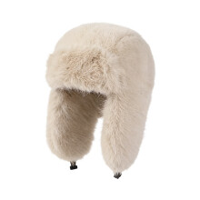 Plush Ear Flap Hat Featuring Thick Insulation for-apricot
