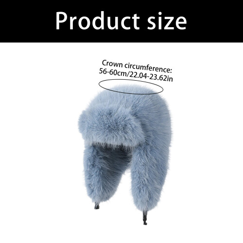 Adjustable Winter Earmuffs Hat with Plush Exterior-Pink 2