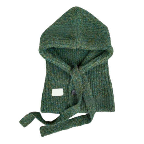 Korean Styles Knitted Balaclava Hat Adjustable Tie Scarf-2