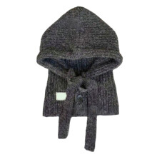 Knit Balaclava Hat Korean Design Adjustable Tie Scarf Hat-7