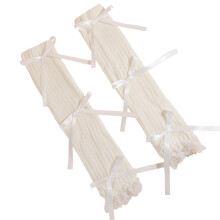 Arm Sleeves with Lace Bows Decorated Warm-White white white bow