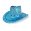 Multifunctional Polyester Sequined Western Hat Lightweight-Gold 4
