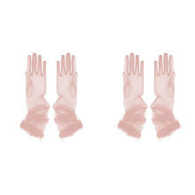 Bride Gloves 70cm Length Comfortable for-Beanpaste color 70
