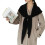 Women’s Wool Scarf Oversized Triangular Shawl Winter-Black 1
