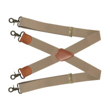 Multipurpose Mens Elastic Suspenders Adjustable With X-Beige